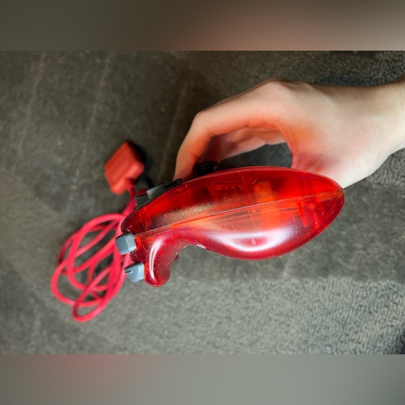 *6 for $10!* *UNTESTED* Dual Impact Colors Transparent Red PS1 Controller - Picture 11 of 14